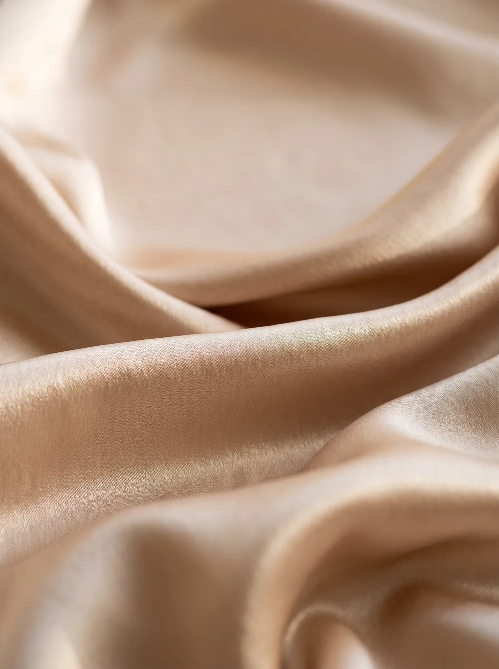 Folds of champagne mulberry silk