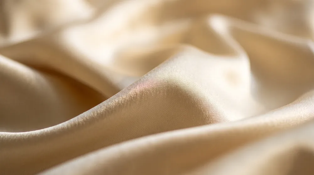 Champagne silk in close up